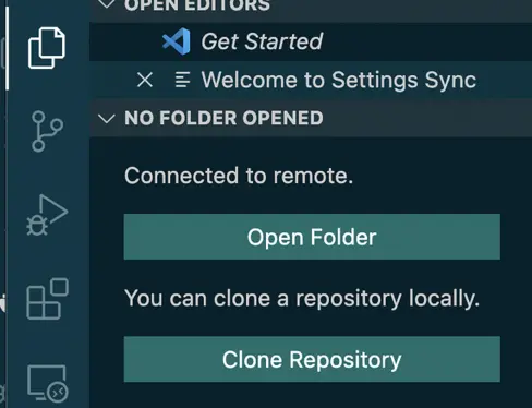 Hacer clic en OpenFolder